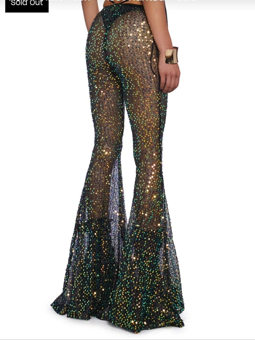 Sunlit Oracles Sequin Flare Pants